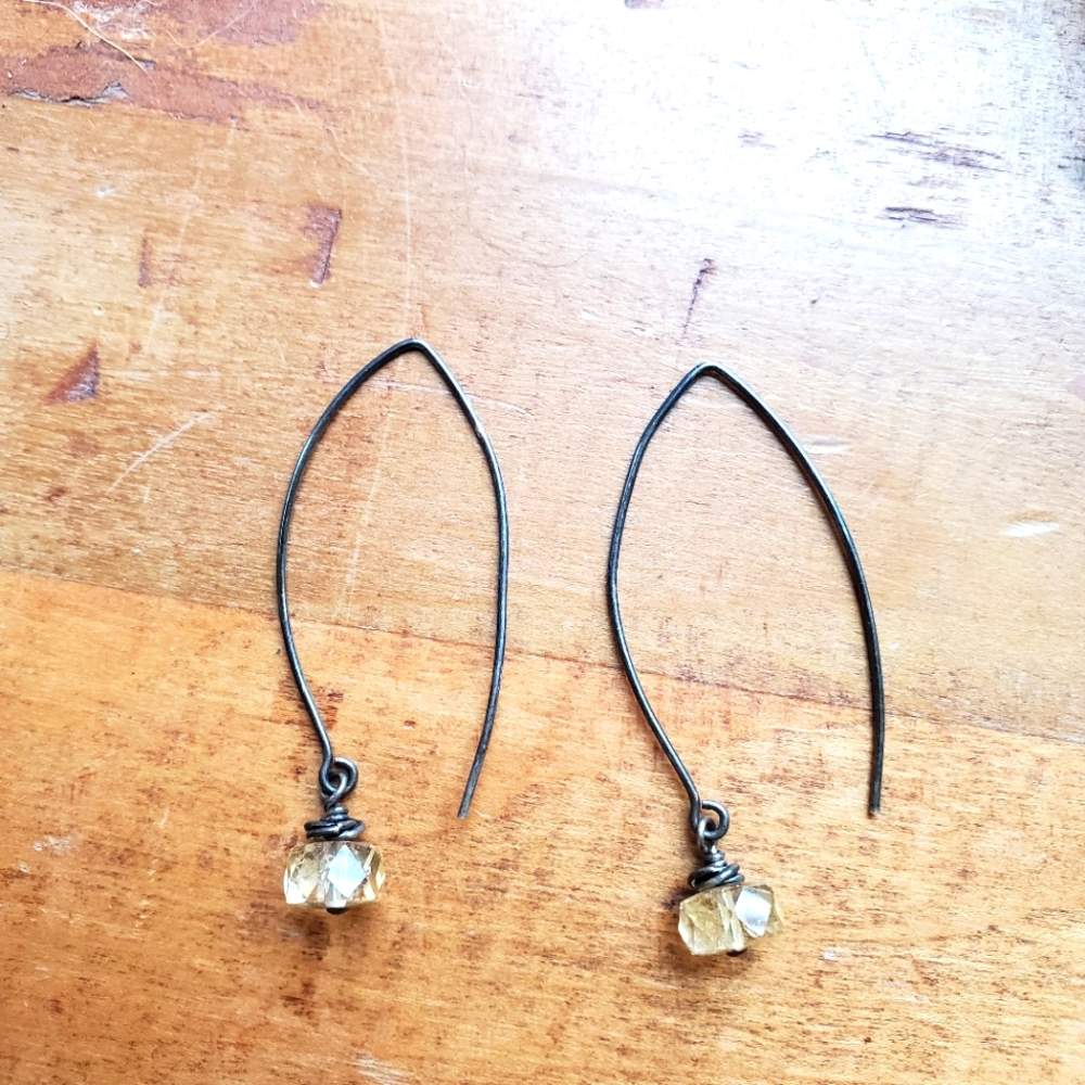 Sterling silver dangle earrings